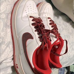 White and red nike air max